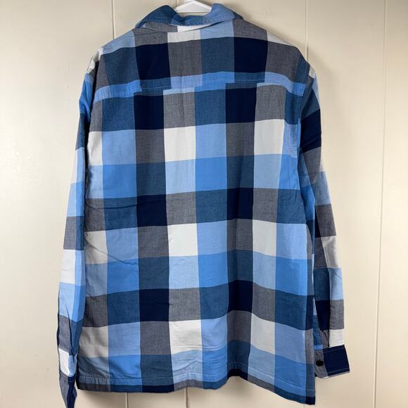 Lands’ End Lined Cotton Spandex Plaid Jacket Shacket Zip M - Picture 2 of 6